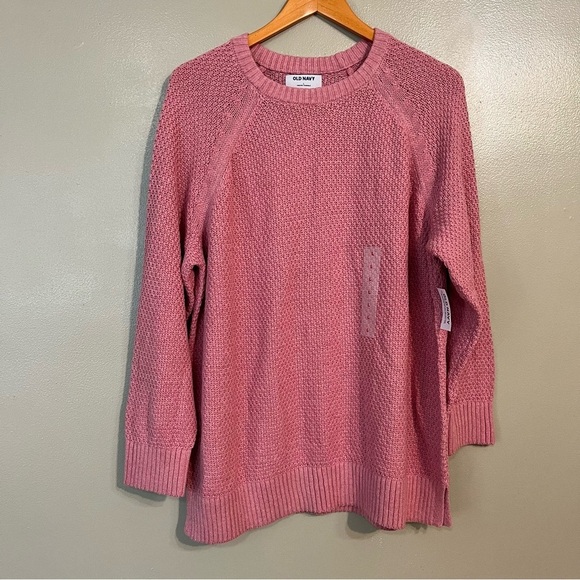 Old Navy Sweaters - Old Navy Womens Cotton Blend Knit Crew Neck Pullover Sweater Pink L NWT